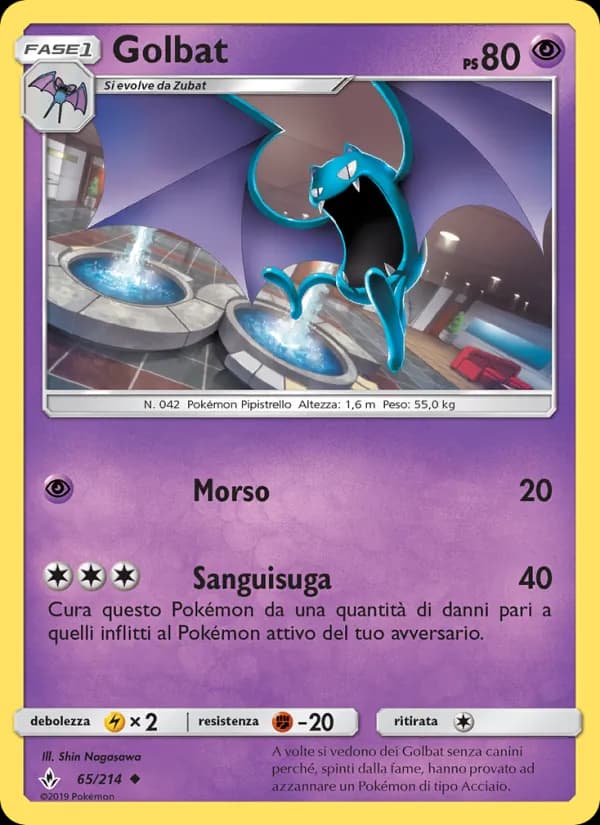 Golbat card in Italian