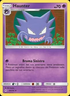 Haunter card in Italian