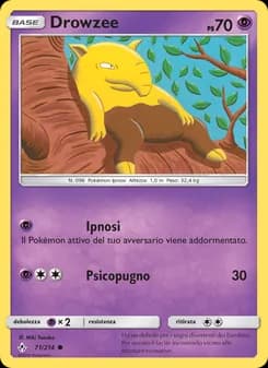 Drowzee card in Italian