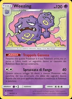 Weezing card in Italian