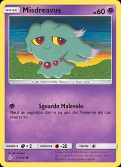 Misdreavus card in Italian