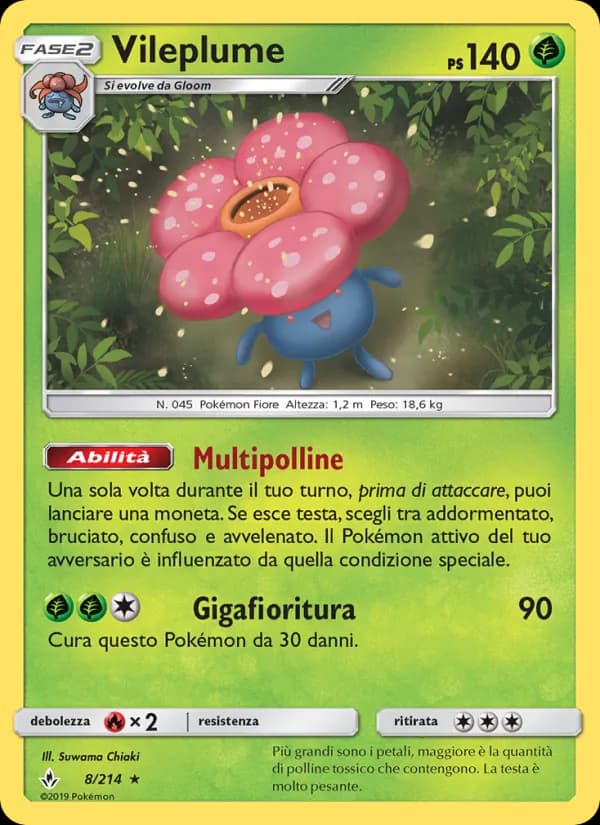 Vileplume card in Italian