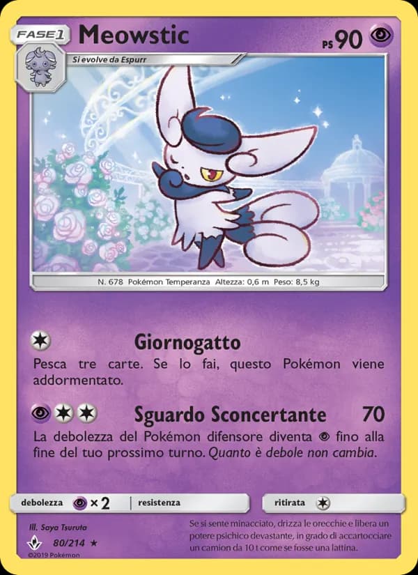 Meowstic card in Italian