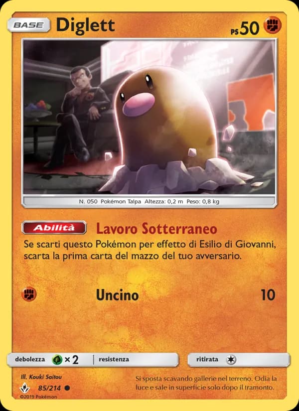 Diglett card in Italian