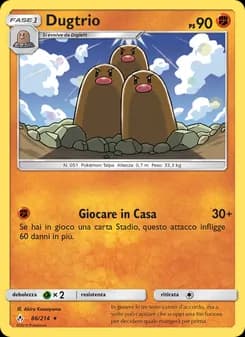 Dugtrio card in Italian