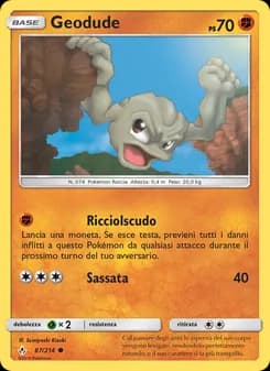 Geodude card in Italian