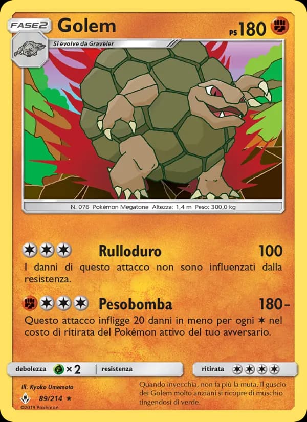 Golem card in Italian
