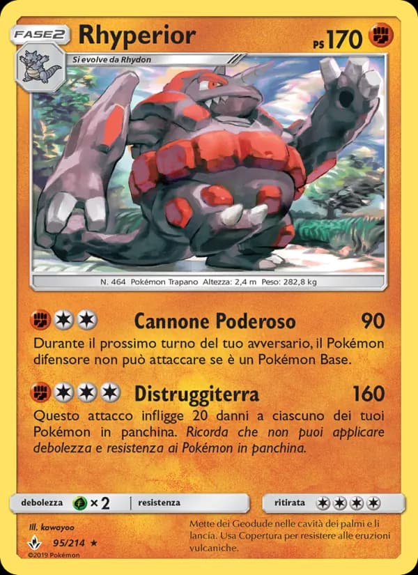 Rhyperior card in Italian