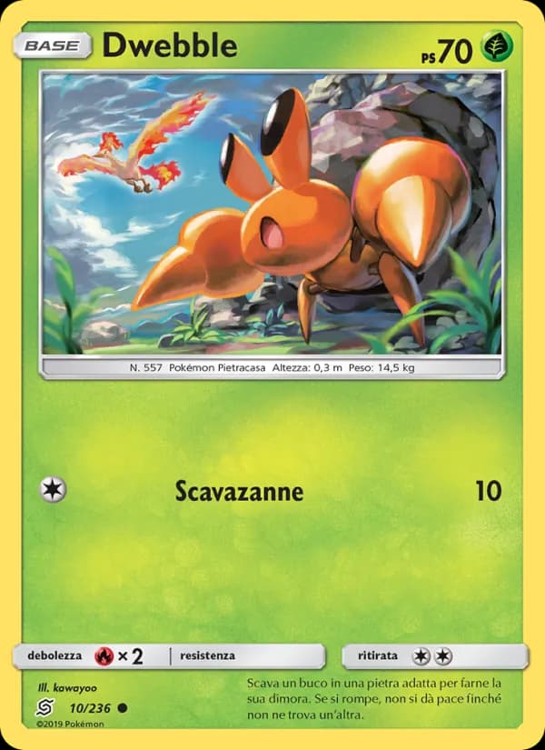 Dwebble card in Italian