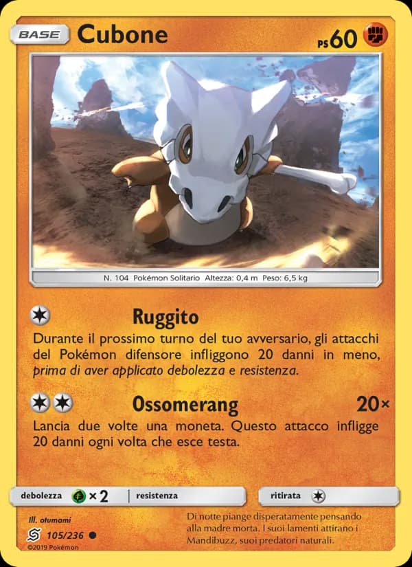 Cubone card in Italian