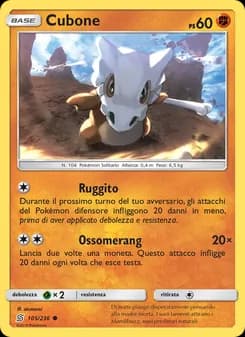 Cubone card in Italian