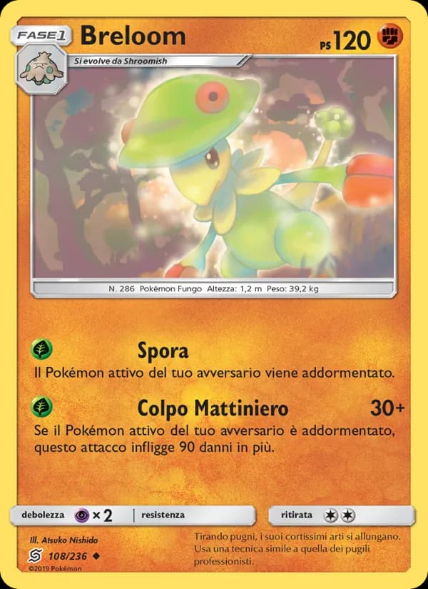 Breloom card in Italian
