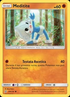 Meditite card in Italian