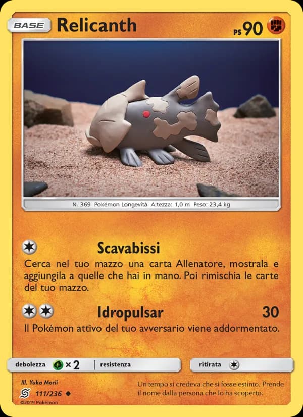 Relicanth card in Italian