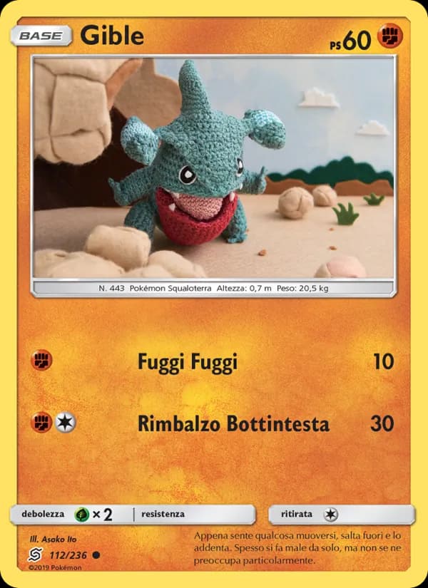 Gible card in Italian
