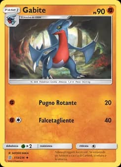 Gabite card in Italian
