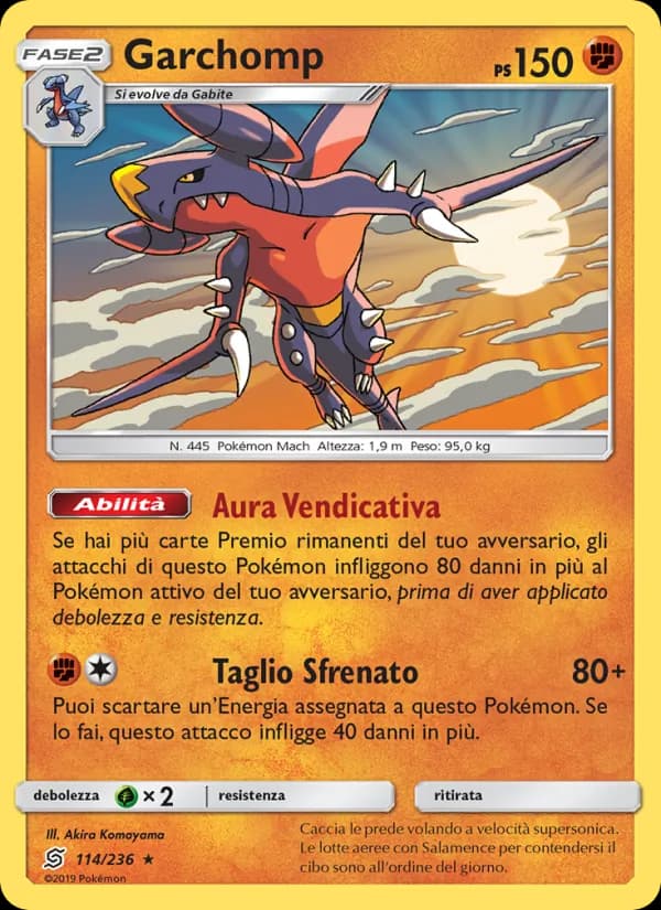 Garchomp card in Italian