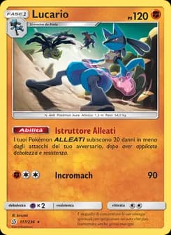 Lucario card in Italian
