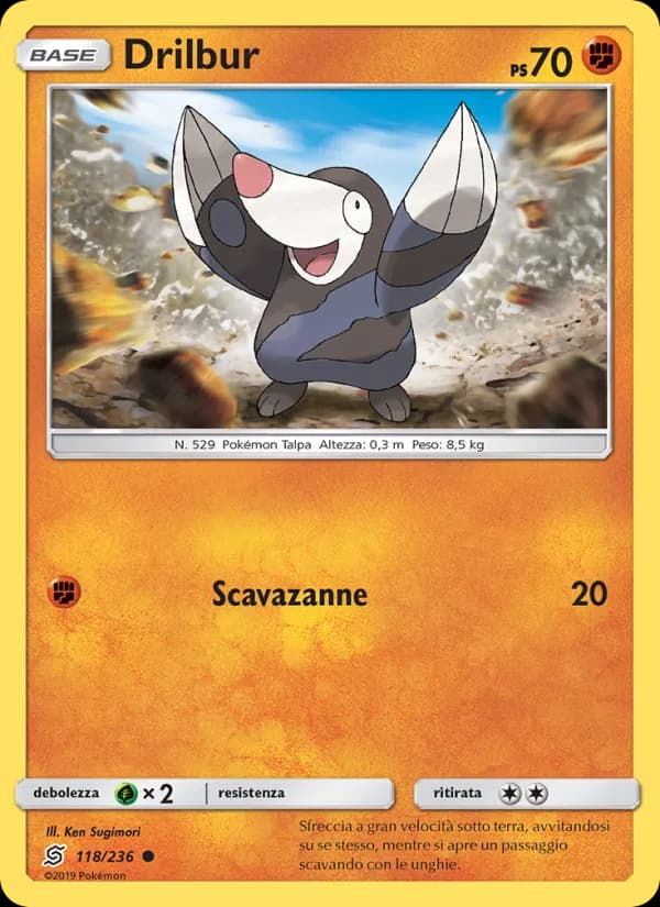 Drilbur card in Italian