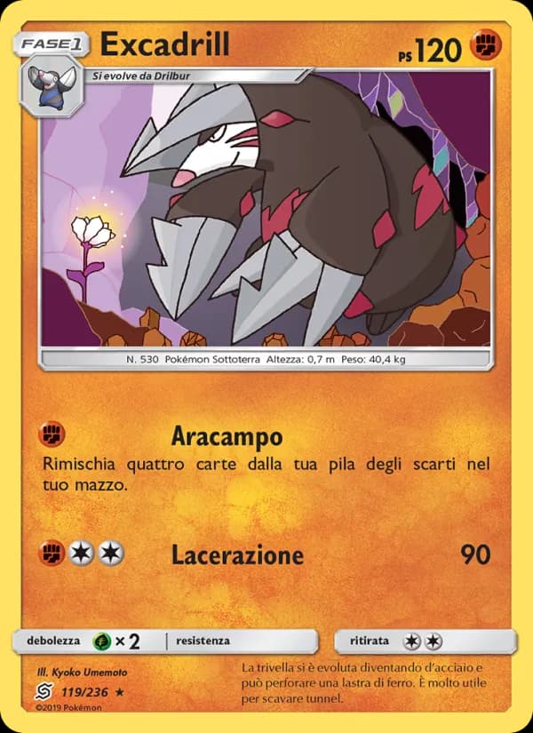 Excadrill card in Italian
