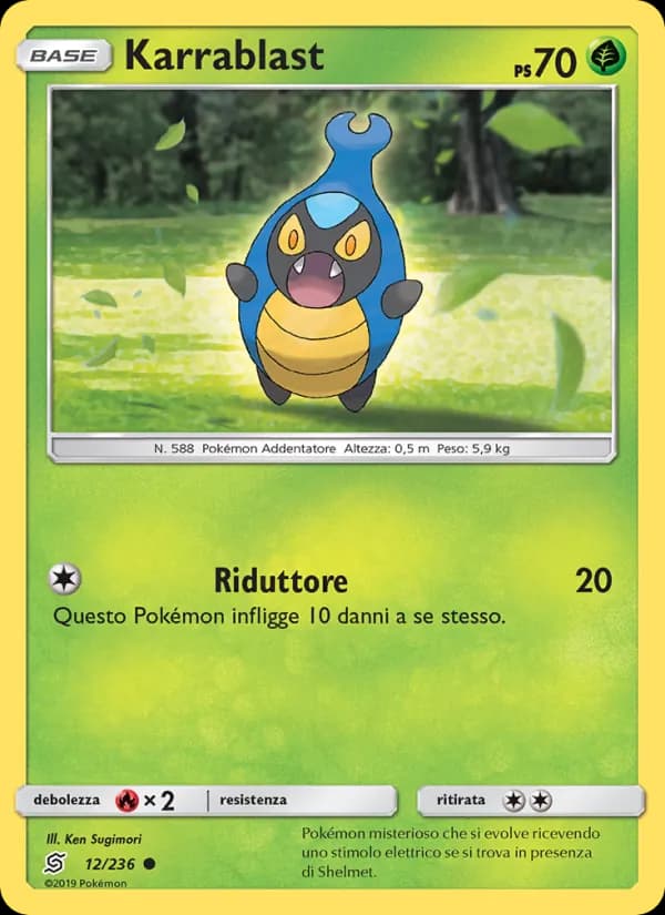 Karrablast card in Italian
