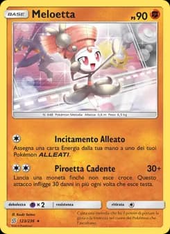 Meloetta card in Italian