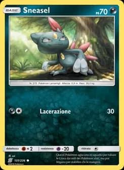 Sneasel card in Italian