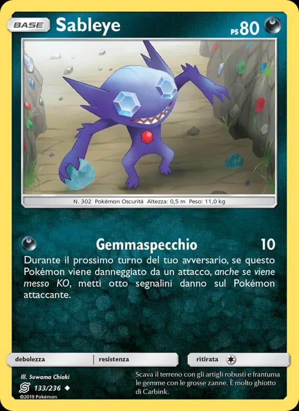 Sableye card in Italian
