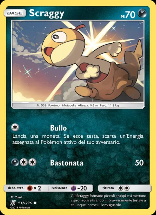 Scraggy card in Italian