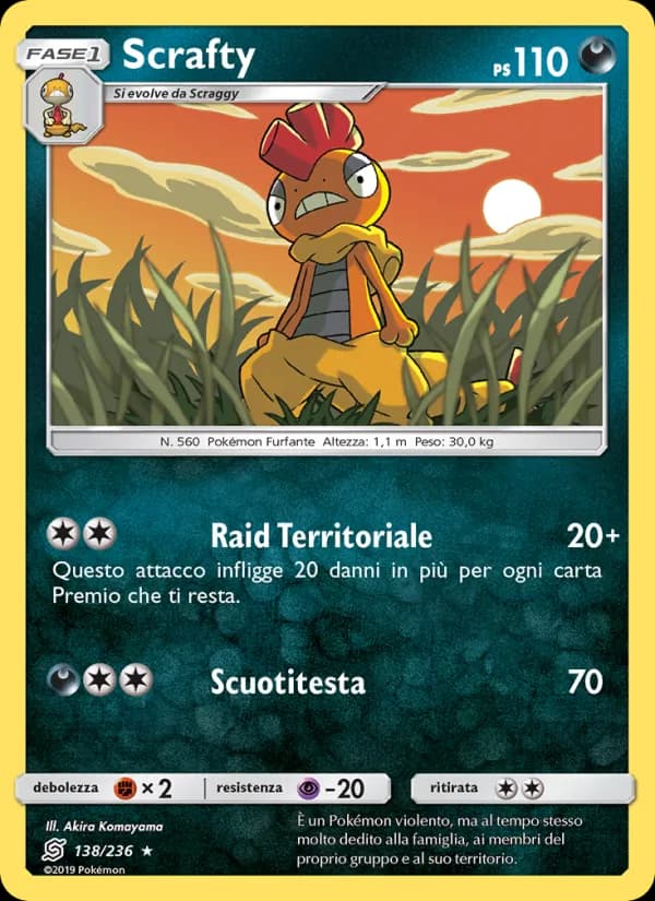 Scrafty card in Italian