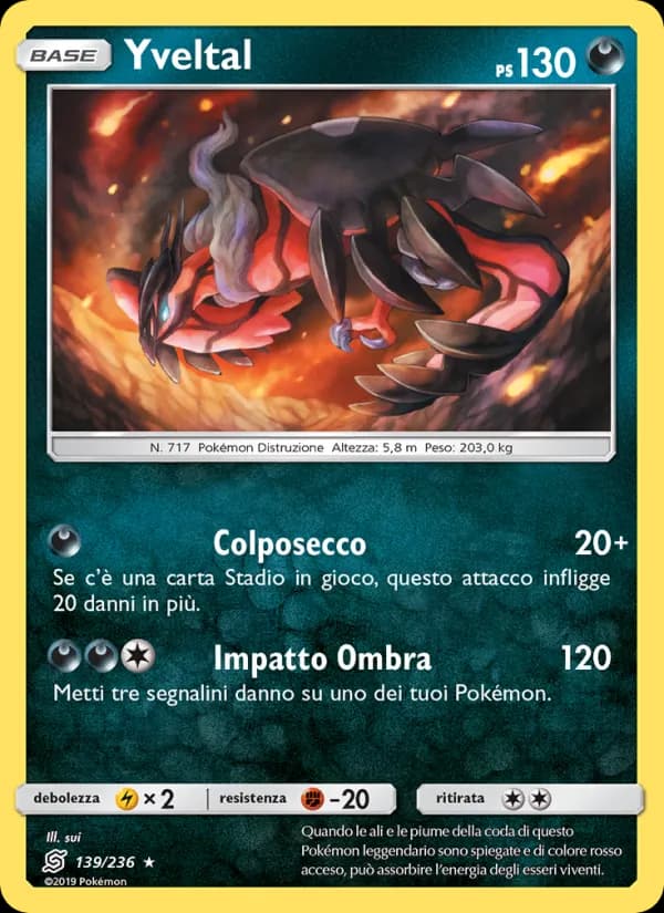 Yveltal card in Italian