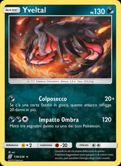 Yveltal card in Italian