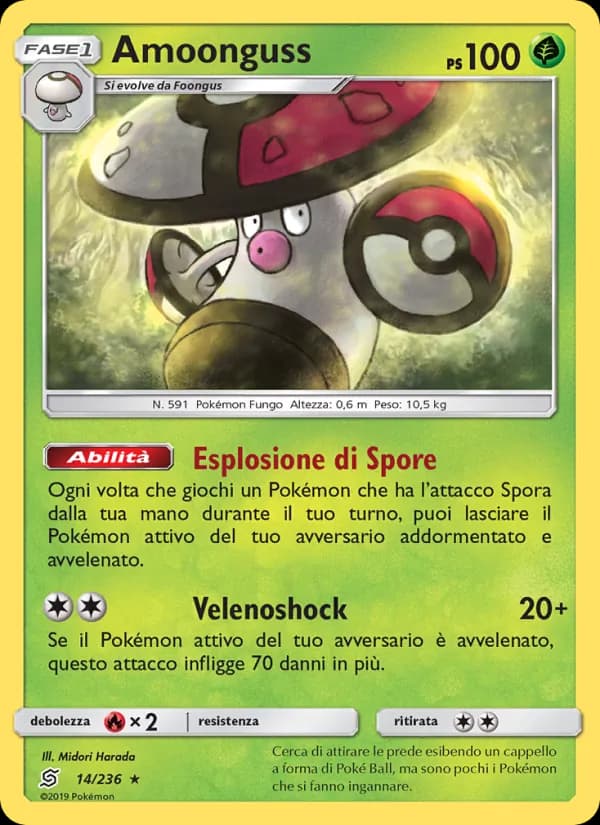 Amoonguss card in Italian
