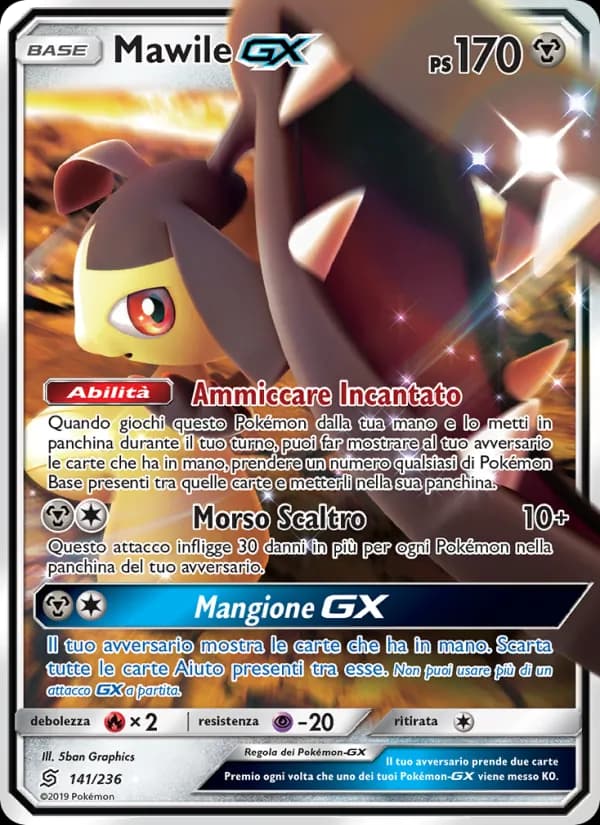 Mawile GX card in Italian