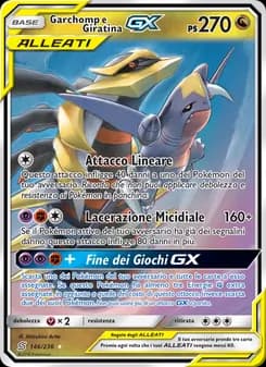 Garchomp e Giratina GX card in Italian