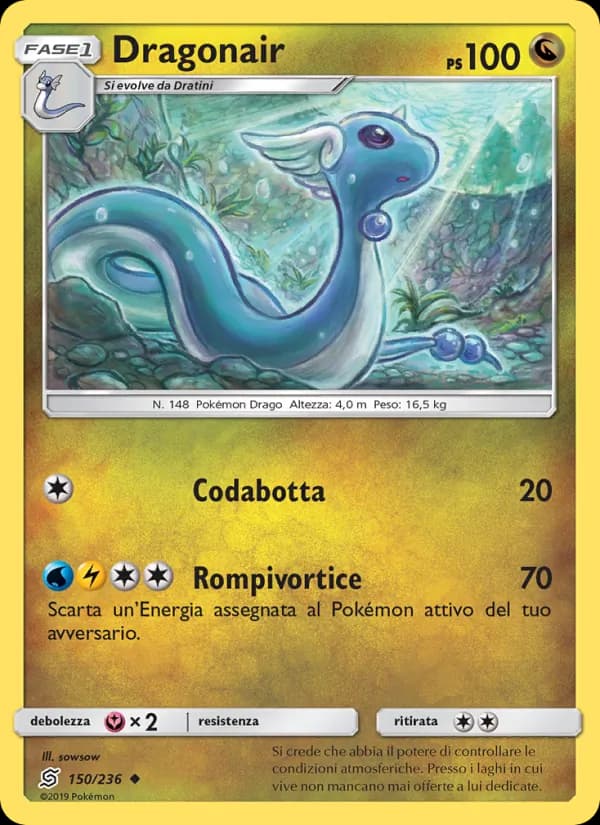 Dragonair card in Italian