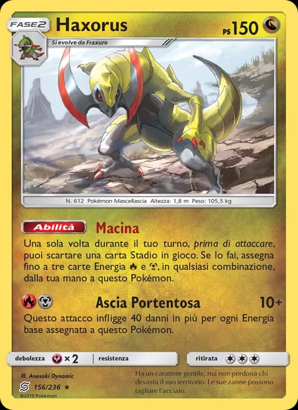 Haxorus card in Italian