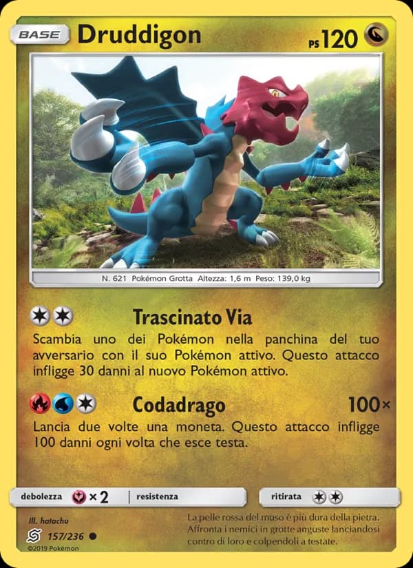 Druddigon card in Italian