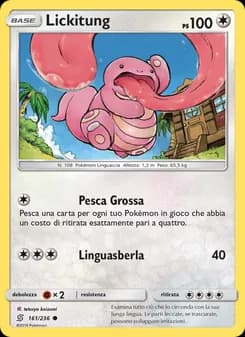 Lickitung card in Italian