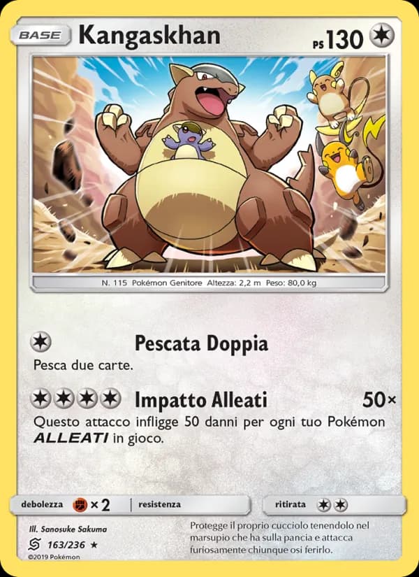 Kangaskhan card in Italian