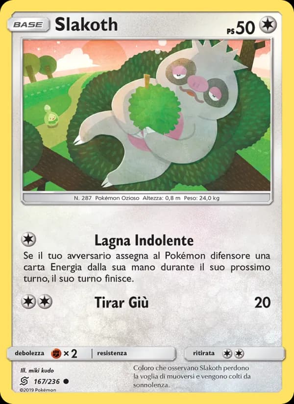 Slakoth card in Italian