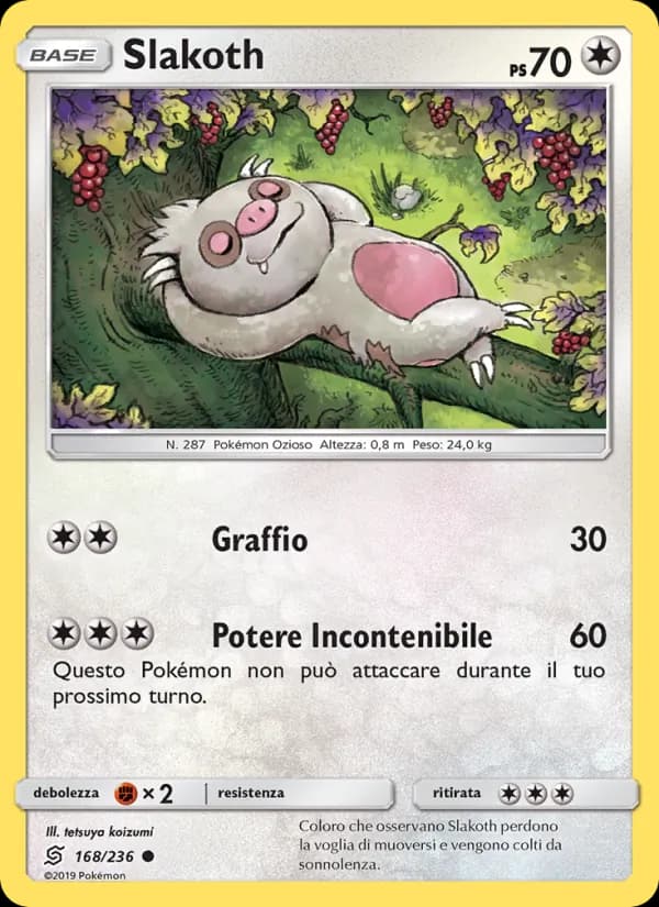 Slakoth card in Italian