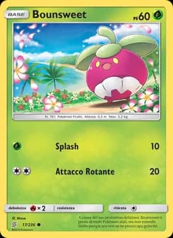Bounsweet card in Italian