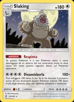 Slaking card in Italian