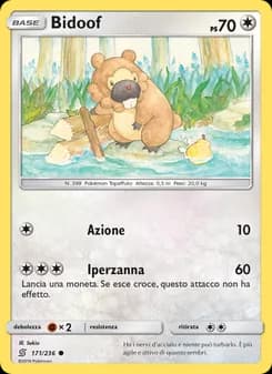 Bidoof card in Italian