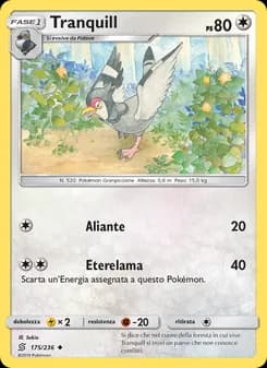 Tranquill card in Italian