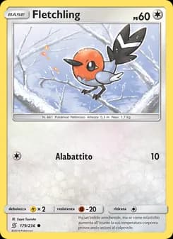 Fletchling card in Italian