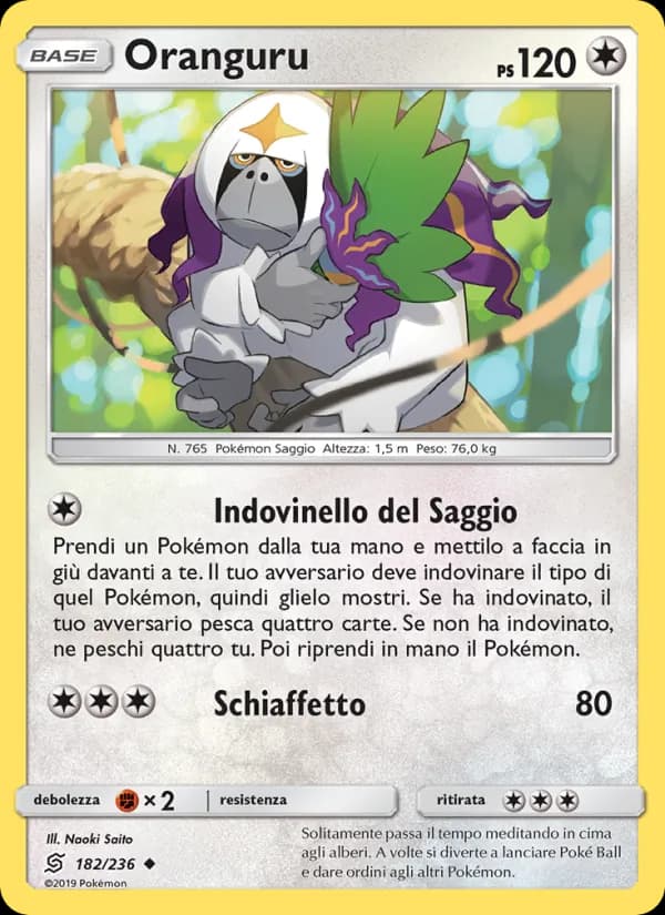 Oranguru card in Italian