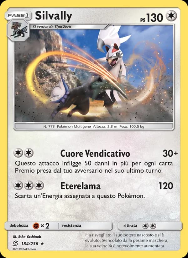 Silvally card in Italian