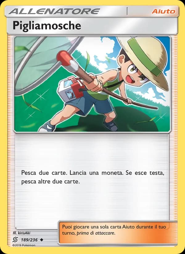 Pigliamosche card in Italian